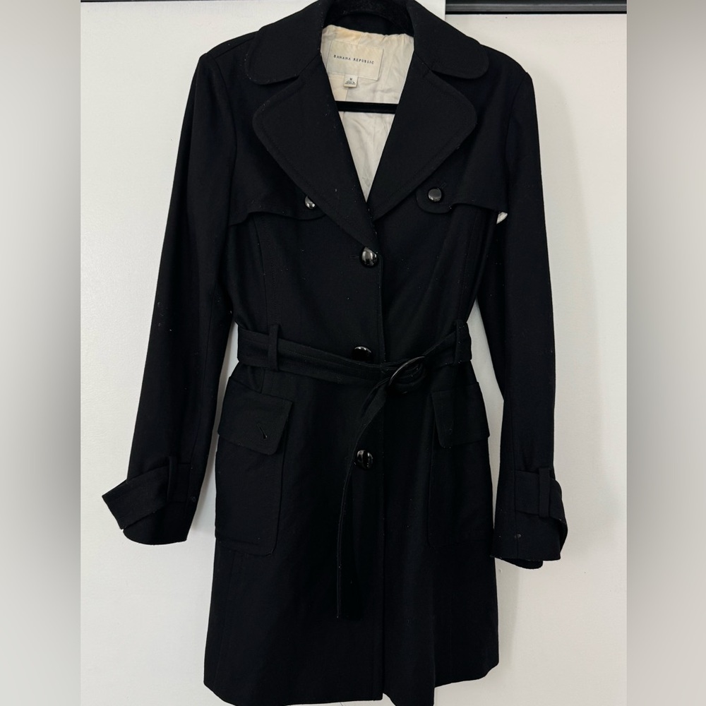 Banana Republic‎ Classic Black Trench Coat